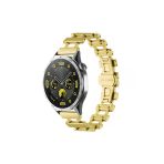 Lumena Huawei Honor Magic 2 46Mm Uyumlu Lumena Krd-96 22Mm Metal Kordon-Gold