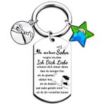 Lumengqi Oğul Hediyeleri Anne Babadan Anahtarlık Erkek için Hediye İlham Verici Anahtarlık Okula Dönüş Doğum Günü Mezuniyet Noel Yıl Dönümü, 1,0, M