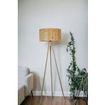 Lumexx Fısco Trıpod Eskıtme Lambader Sılındır Bambu 02 Abajurlu