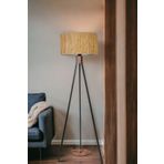 Lumexx Fısco Trıpod Sıyah Lambader Sılındır Bambu 07 Abajurlu