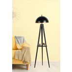 Lumexx Sehpalı Tripod Siyah Büyük Retro Başlıklı Lambader