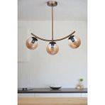 Lumexx Velvet 3 Lü Eskitme Bal Camli Plafonyer Avize Çok Renkli