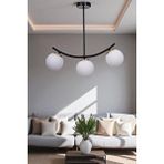 Lumexx Velvet 3 Lü Siyah Beyaz Camli Plafonyer Avize Çok Renkli