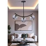 Lumexx Velvet 3 Lü Siyah Füme Camli Plafonyer Avize Çok Renkli