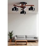 Lumexx Weston 3 Lü Ceviz Metal Başlikli Plofonyer Avize Çok Renkli