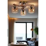 Lumexx Weston 3 Lü Naturel Bal Camli Plofonyer Avize Çok Renkli