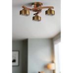 Lumexx Weston 3 Lü Naturel Metal Başlikli Plofonyer Avize