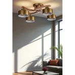 Lumexx Weston 4 Lü Naturel Metal Başlikli Plofonyer Avize