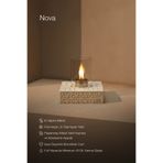 lumi atelier Lumi Nova No:1 – Masaüstü Bacasız Beton Şömine (Camlı) + 1 L Bioethanol Hediye