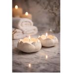 Lumiarte 2’li Lotus Şekilli Vanilya Kokulu Dekoratif Mum Seti