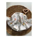 LUMİBABY BUTİK %100 pamuk çift katlı müslin bebek şapkası(6 ay -2 yaş uyumlu-lastikli)