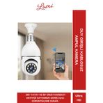 Lumieres Özel Duy Girişli 355° Yatay ve 90° Dikey Hareket E27 Bulut Depolama Çift Yönlü Kablosuz Ampul Kamera