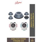 Lumieres Özel Seri Titreşim Gürültü Önleyici Kauçuk Masa Çamaşır Bulaşık Makinesi 4 Adet Ayak Pedi