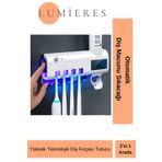 Lumieres Özel Seri Usb Şarjlı Güneş Enerjili Otomatik Diş Macun Sıkacağı Sterilizatörlü 4 Adet Fırçalıklı