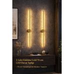 LUMINALED Eskitme Gold 70 cm Aplik –( 2’li Set )| Pilli Tak-Çalıştır