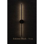 LUMINALED Modern Dekoratif Led Duvar Aplik 70 Cm Günışığı Siyah 1 Adet ( PİLLİ )