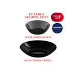 Luminarc Arcopal Zelie Siyah 12 Parça 6 Kişilik Yemek Takımı