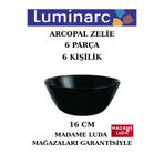 Luminarc Arcopal Zelie Siyah 16 Cm.6 Kişilik 6 Adet Çorba & Salata & Meyve Kasesi