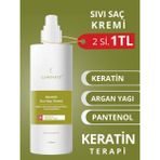 Luminate Saç Kremi Keratin Ve Argan Yağı Düzleştirici Kolay Tarama Spreyi Isı Koruyucu Hızlı Saç Uzatma Sütü