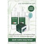 Luminate Sİyah nokta karşıtı Yüz temizleme seti Yıkama jeli Aha Bha Glikolik asit Tonik Micellar makyaj ped