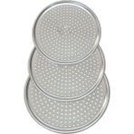 Lumindra 3'lü Set Lüx Delikli Pizza Tepsisi Lahmacun Pide Tepsisi 28-32-36 cm - 3 Adet