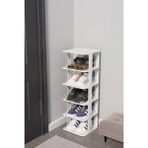 Lumindra Lüx Yeni Model Modern 6 Katlı Ayakkabılık Beyaz Renk Portatif Ayakkabı Standı 6 Katlı