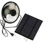 Luminnaly 5W 5V Güneş Paneli Powered Fan, Mini Taşınabilir Havalandırma Soğutma Fanı 4-Inch USB Taşınabilir Fan Kamp Yat Köpek Evi Için (Yurt Dışından)