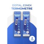 Lumino Esnek Uçlu Dijital Ateş Ölçer 2'Li Set - Sesli Uyarı & Hafızalı Termometre - Bebek & Yetişkin