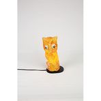 Luminocrafts El Yapımı Cam Mozaik Lamba, Baykuş Gece Lambası, Yoga Meditasyon Işığı, Bali El Yapımı Dekoratif Lamba, Lumino Owl Glass Mosaic Lamp (Yellow)