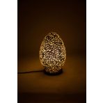 Luminocrafts El Yapımı Cam Mozaik Lamba, Egg(Yumurta) Gece Lambası, Yoga Meditasyon Işığı, Bali El Yapımı Dekoratif Lamba, Shiny Glass Mosaic Lamp (Legian)