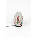 Luminocrafts El Yapımı Cam Mozaik Lamba, Egg(Yumurta) Gece Lambası, Yoga Meditasyon Işığı, Bali El Yapımı Dekoratif Lamba, Shiny Glass Mosaic Lamp (Saraswati)