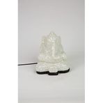 Luminocrafts El Yapımı Cam Mozaik Lamba, Fil Gece Lambası, Yoga Meditasyon Işığı, Bali El Yapımı Dekoratif Lamba (White)