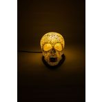 Luminocrafts El Yapımı Cam Mozaik Lamba, Kurukafa Gece Lambası, Yoga Meditasyon Işığı, Bali El Yapımı Dekoratif Lamba, Skull Lamp, Shiny Glass Mosaic Lamp (Crystal)