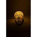 Luminocrafts El Yapımı Cam Mozaik Lamba, Kurukafa Gece Lambası, Yoga Meditasyon Işığı, Bali El Yapımı Dekoratif Lamba, Skull Lamp, Shiny Glass Mosaic Lamp (Earthy)