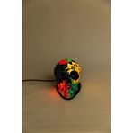 Luminocrafts El Yapımı Cam Mozaik Lamba, Kurukafa Gece Lambası, Yoga Meditasyon Işığı, Bali El Yapımı Dekoratif Lamba, Skull Lamp, Shiny Glass Mosaic Lamp (Pop-Art 1)