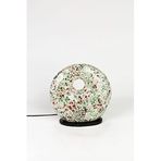 Luminocrafts El Yapımı Cam Mozaik Lamba, Lumino Bagel Simit Gece Lambası, Yoga Meditasyon Işığı, Bali El Yapımı Dekoratif Lamba, Loş Işık (Sanur)