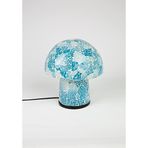 Luminocrafts El Yapımı Cam Mozaik Lamba, Mantar Gece Lambası, Yoga Meditasyon Işığı, Bali El Yapımı Dekoratif Lamba, Mushroom Lamp (Ocean)