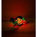 Luminocrafts El Yapımı Cam Mozaik Lamba, Turtle (Kaplumbağa) Gece Lambası, Yoga Meditasyon Işığı, Bali El Yapımı Dekoratif Lamba, Çocuk Odası Lamba Işık (Purple)