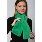 Luminos Butik Yumuşak Yeşil Tüylü Atkı - Rahat, Sıcak Ve Şık Tasarım Boyunluk | Peluş Doku Kışlık Aksesuar Byn01