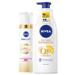 Luminous630 Güneş Korumalı Leke Karşıtı Gündüz Yüz Kremi 40ml, Q10 Sıkılaştırıcı Vücut Losyonu 400ml