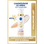 Luminous630 Koyu Leke Karşıtı CC Yüz Kremi 40ml, SPF30 Güneş Koruyucu, Hyaluronik Asit, Açık Ton