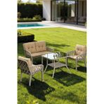 Lumis garden Neva Rattan Bahçe Takimi 2+1+1 ve Masa Krem