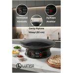 Lumisa Elektrikli Katmer ve Gözleme Sacı LKS-2000 Termostatlı Emaye Yüzeyli 55 CM Büyük Boy (1500 Watt)