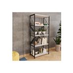 lumisera Belin Metal Kitaplık 5 Raflı Çok Amaçlı Dosya Kitap Rafı Ofis Salon Raf 150 Cm