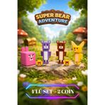 lumix3d Super Bear Adventure Ayı,Mor Ayı,Tilki,Tavşan 4’lü Figür Seti + 2 Coin – (8 cm)