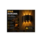 LUMIXA ENERJİ 10W İÇ VE DIŞ AMBER RENK APLİK 3+3 DEKORATİF ÇİFT YÖNLÜ APLİK (ELEKTRİKLİ)(PİL İLE ÇALIŞMAZ)