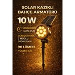 LUMIXA ENERJİ GÜNEŞ-SOLAR ENERJİLİ * 10 W YÜKSEK IŞIK *ÇİM ARMETÜR * GÜNIŞIĞI RENK