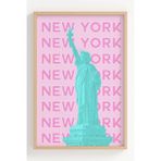 Lumiyo New York Özgürlük Heykeli Tasarımlı Çerçeveli Poster - Modern Duvar Dekoru