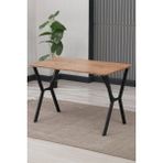 Lumodi Mobilya Elma Modeli Sabit Ceviz Masa 110 x 70 cm - 70x110