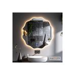 lumora mirror design Cirelia Günışığı Led'li Lazer Kumlamalı Lavabo & Banyo Aynası (Dokunmatik Sensörlü)